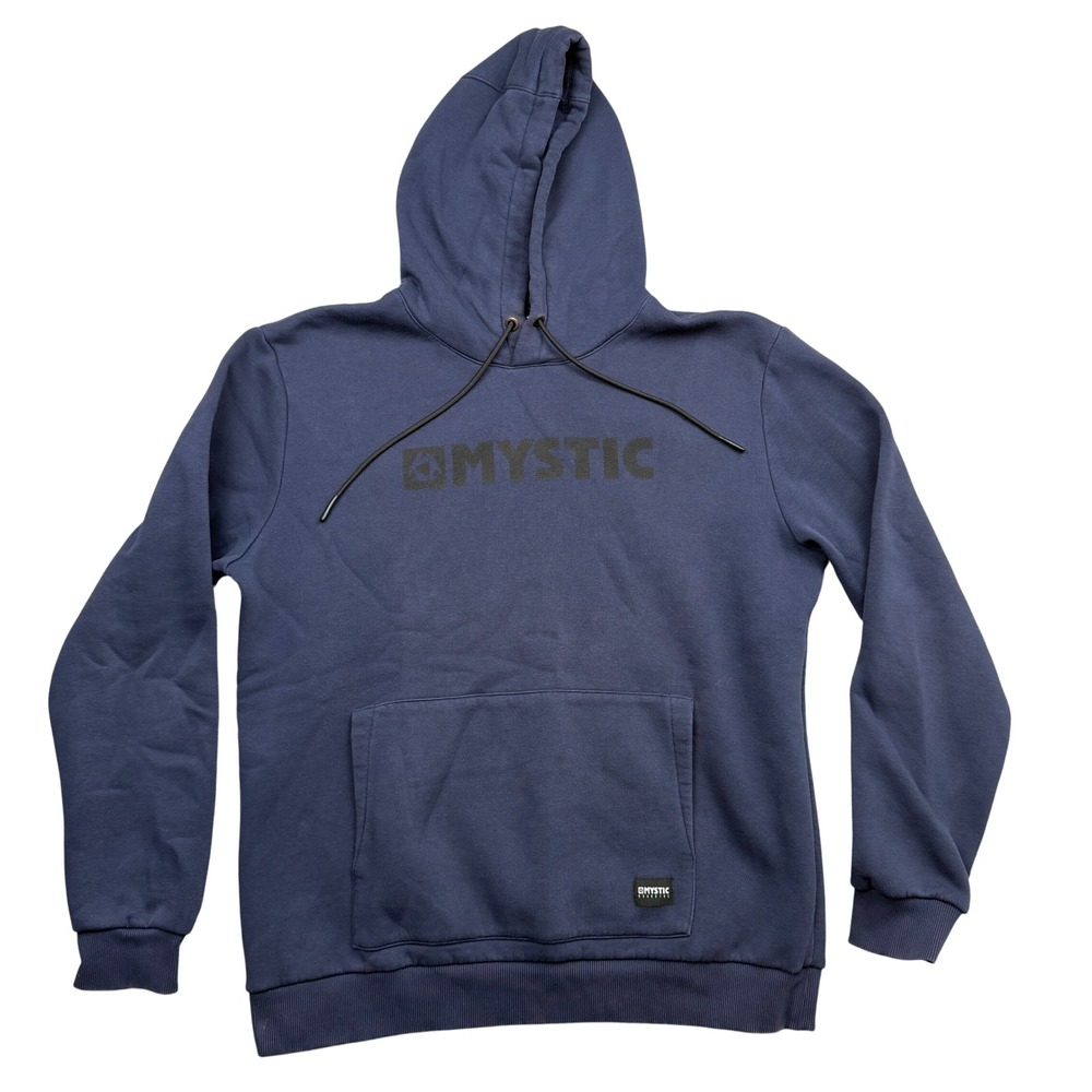 Mystic Boarding Hoodie Mens XXL Navy Blue Pullover Long Sleeve Draw String EUC